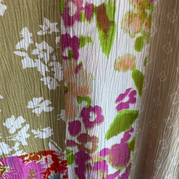 SAACHI NWT Embroidered Floral Print Maxi CoverUp  Kaftan Duster O/S - Picture 11 of 15